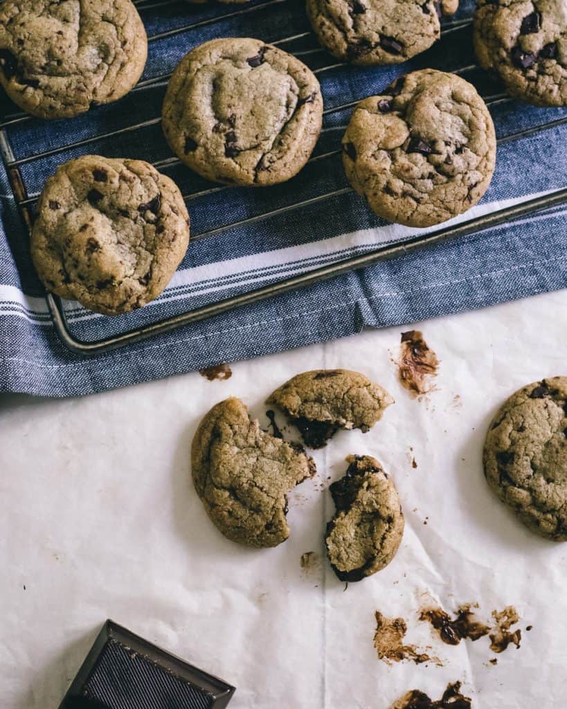 chocolate chip cookies och choklad